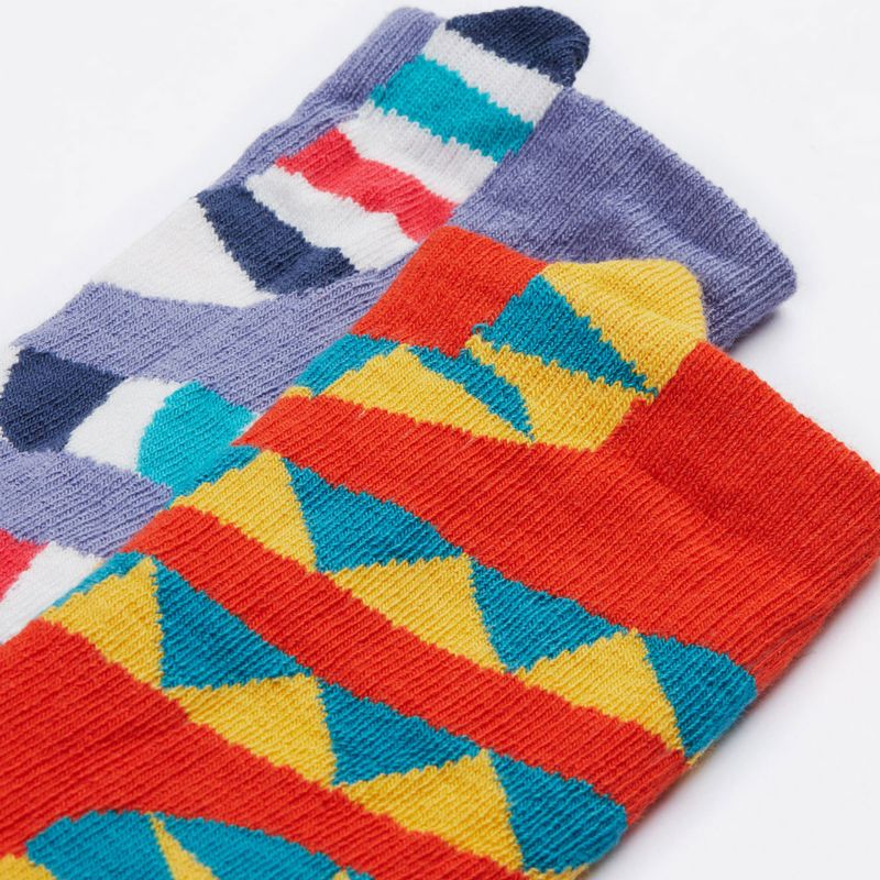 Frugi Character Socks - 2 Pack - Snake/Lemur Multipack
