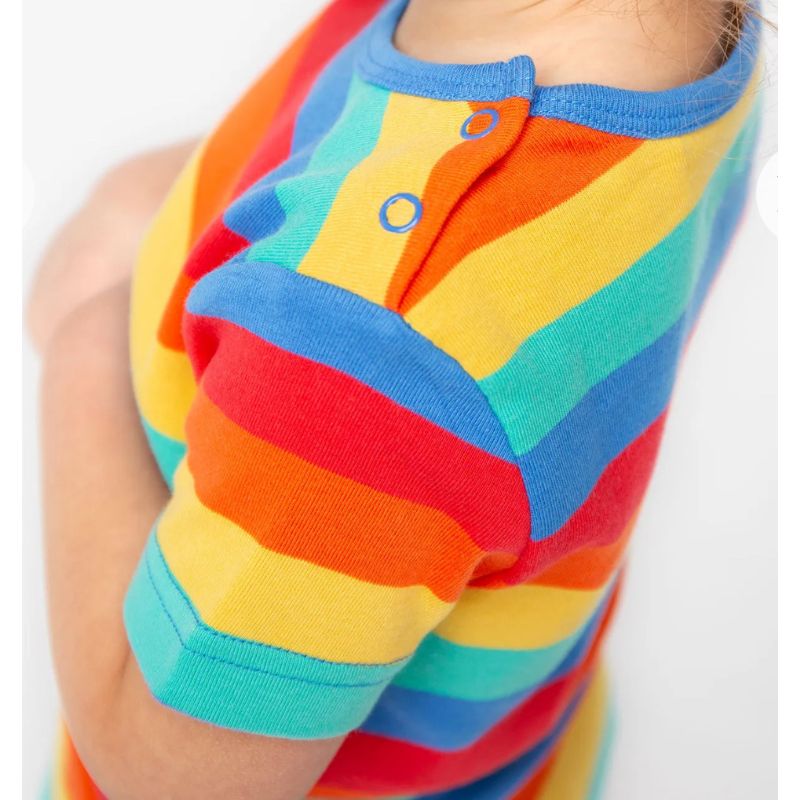 Frugi Favourite T-shirt - Rainbow Stripe