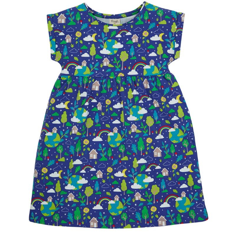 Frugi Celia Earth Day Dress - Short Sleeve