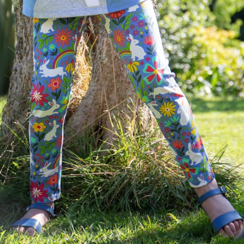 Frugi Libby Kids Leggings - Bunny Bounce