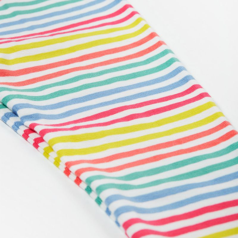 Frugi Libby Kids Leggings - Cornflower Rainbow Stripe