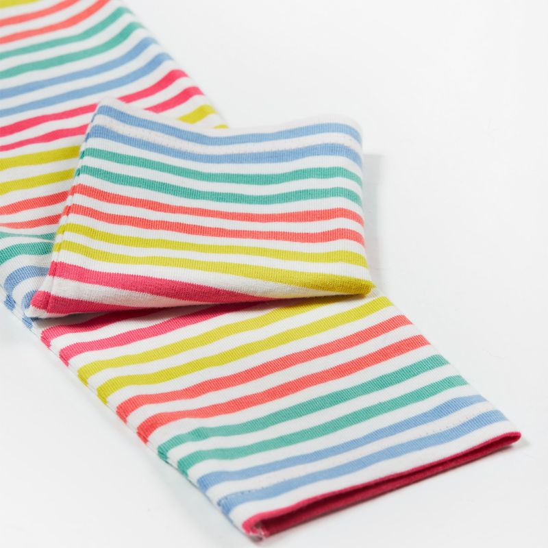 Frugi Libby Kids Leggings - Cornflower Rainbow Stripe