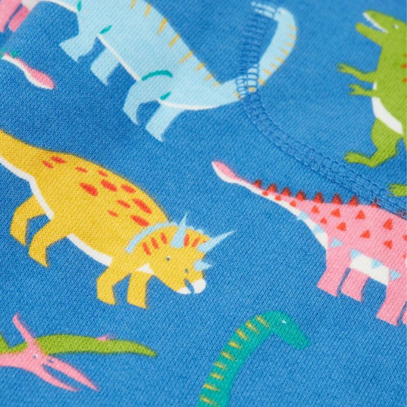 Frugi Malpas Jogger Sweatpants - Cobalt Dino-Roar