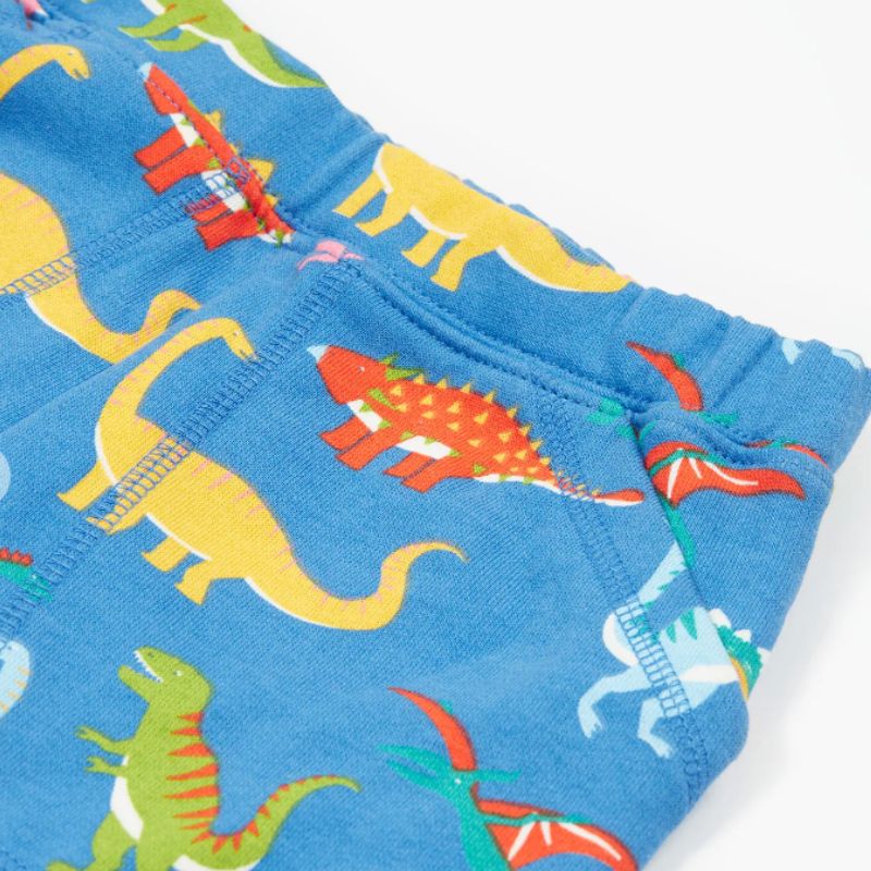 Frugi Malpas Jogger Sweatpants - Cobalt Dino-Roar