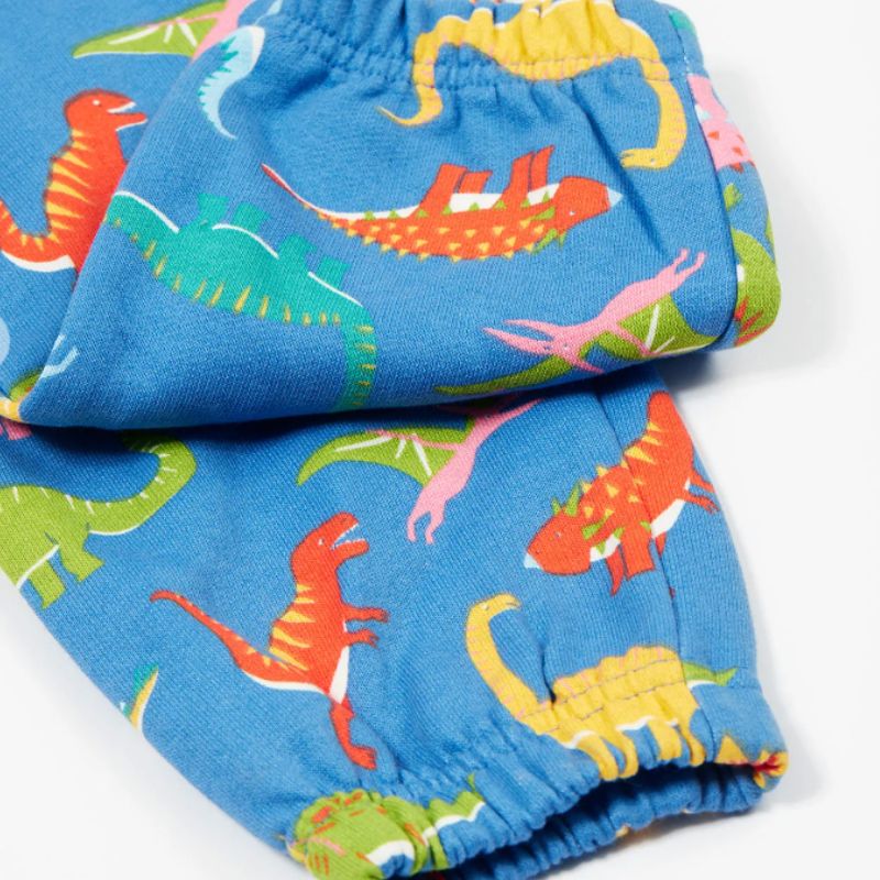 Frugi Malpas Jogger Sweatpants - Cobalt Dino-Roar