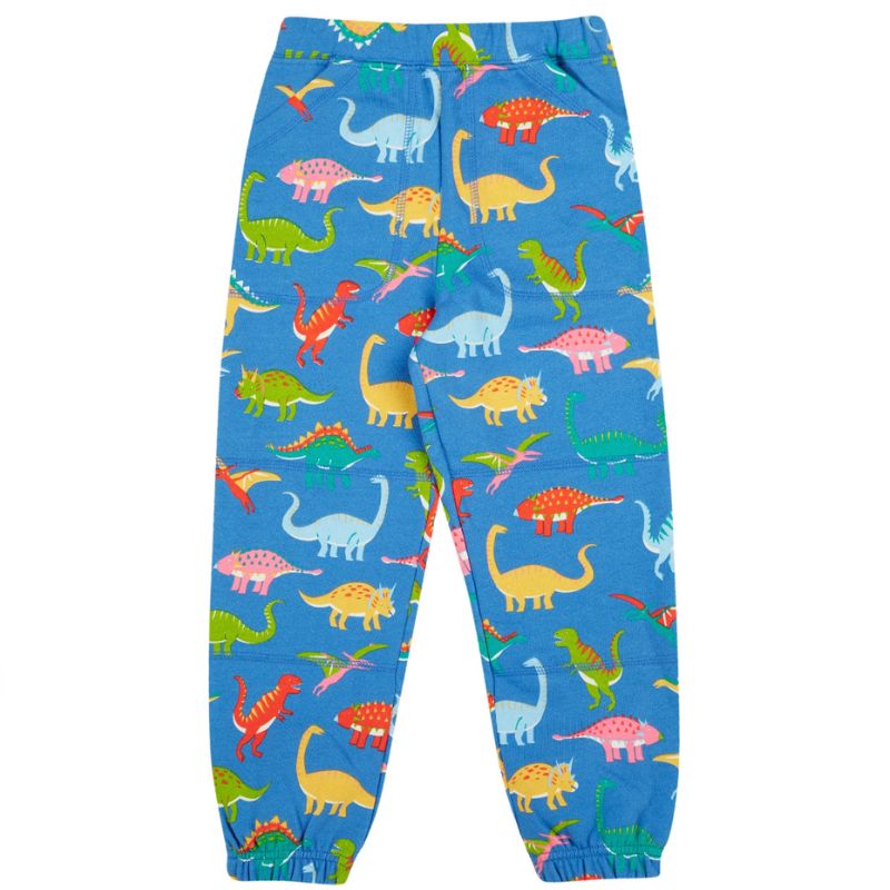 Frugi Malpas Jogger Sweatpants - Cobalt Dino-Roar