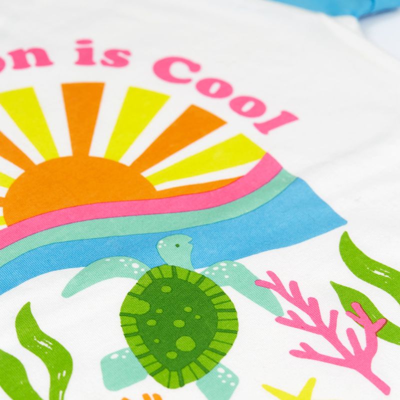 Frugi Nyomi Raglan T-shirt - Soft White/Conservation