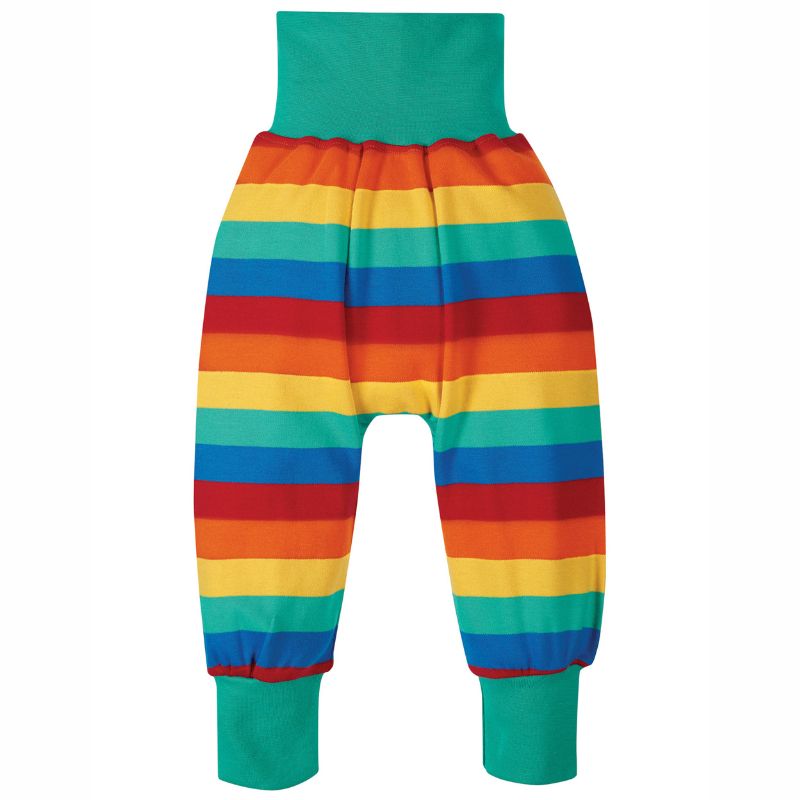 Frugi Favourite Cuffed Leggings - Rainbow Stripe - Scandi Down Under