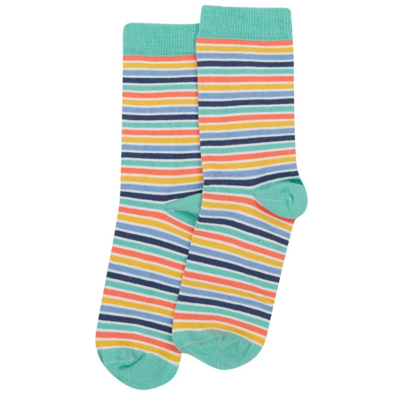 Frugi Rock My Socks - 3 Pack - Cantaloupe/Puffin