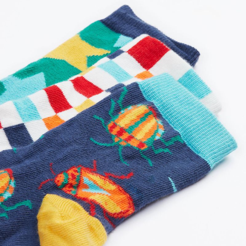 Frugi Rock My Socks - 3 Pack - Beetles Multipack