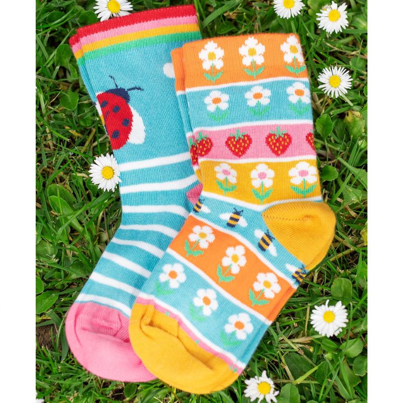 Frugi Rock My Socks - 3 Pack - Strawberry Multipack