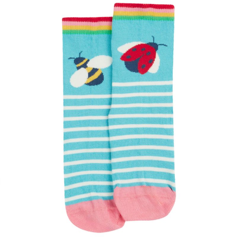 Frugi Rock My Socks - 3 Pack - Strawberry Multipack