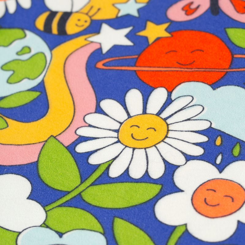 Frugi Sofia Skater Dress - Long Sleeve - Retro Happy Closeup