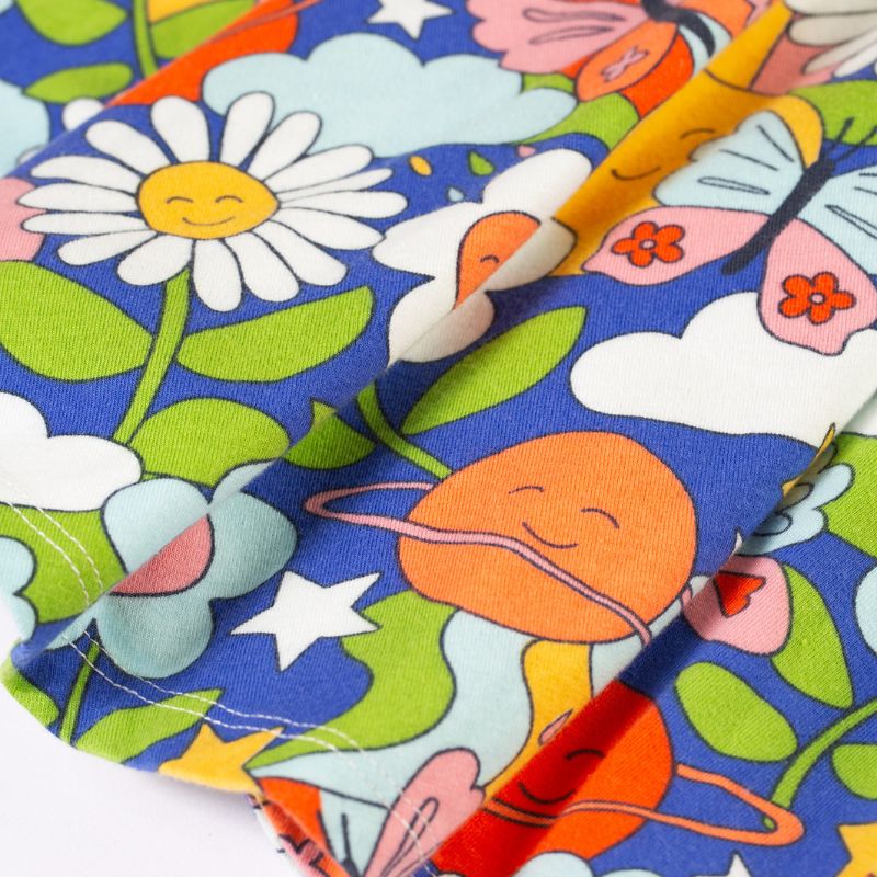 Frugi Sofia Skater Dress - Long Sleeve - Retro Happy Closeup