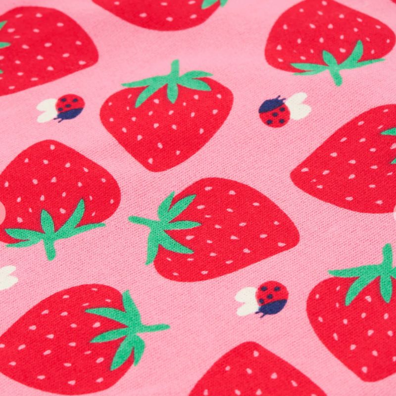 Frugi Superb Sweatshirt - Strawberry Pals - Closeup