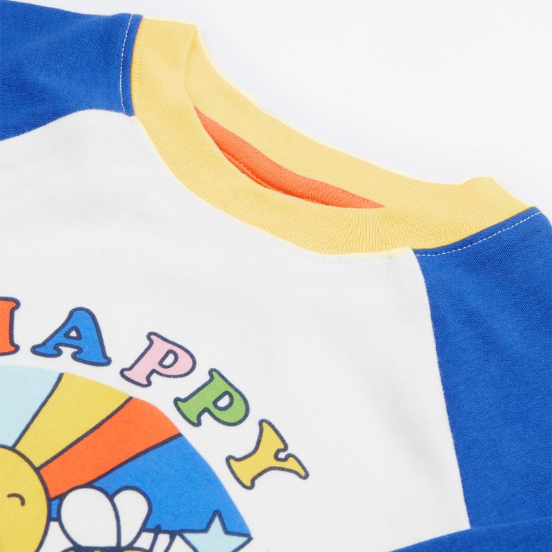 Frugi Tamar Raglan Long Sleeve Top - Be Happy