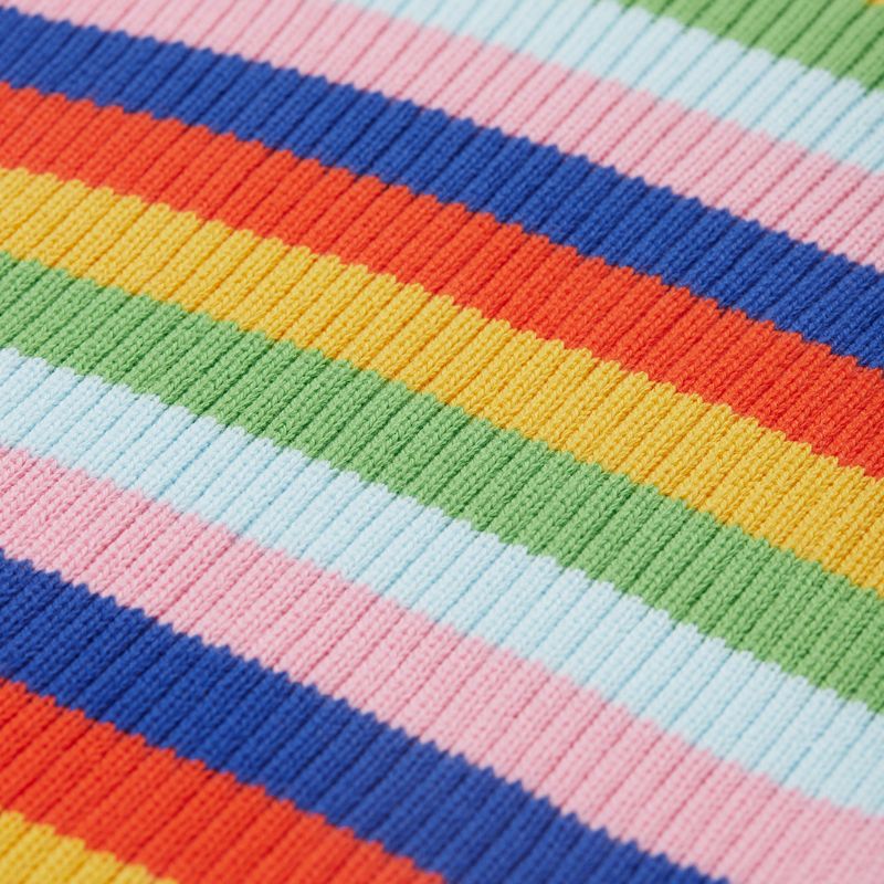 Frugi Zoe Knitted Jumper - Retro Stripe Closeup