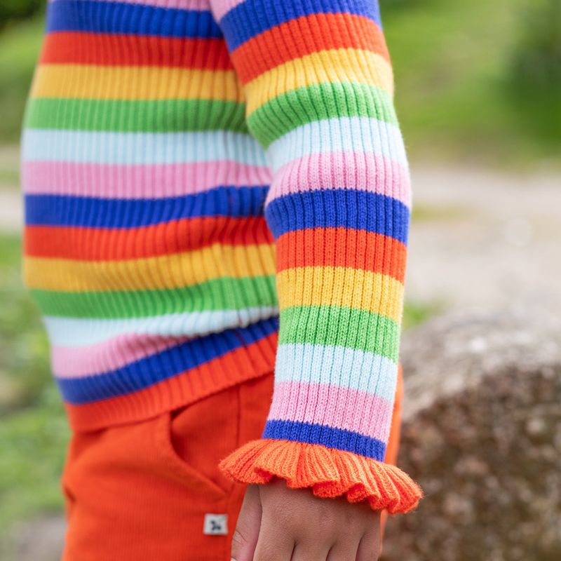 Frugi Zoe Knitted Jumper - Retro Stripe