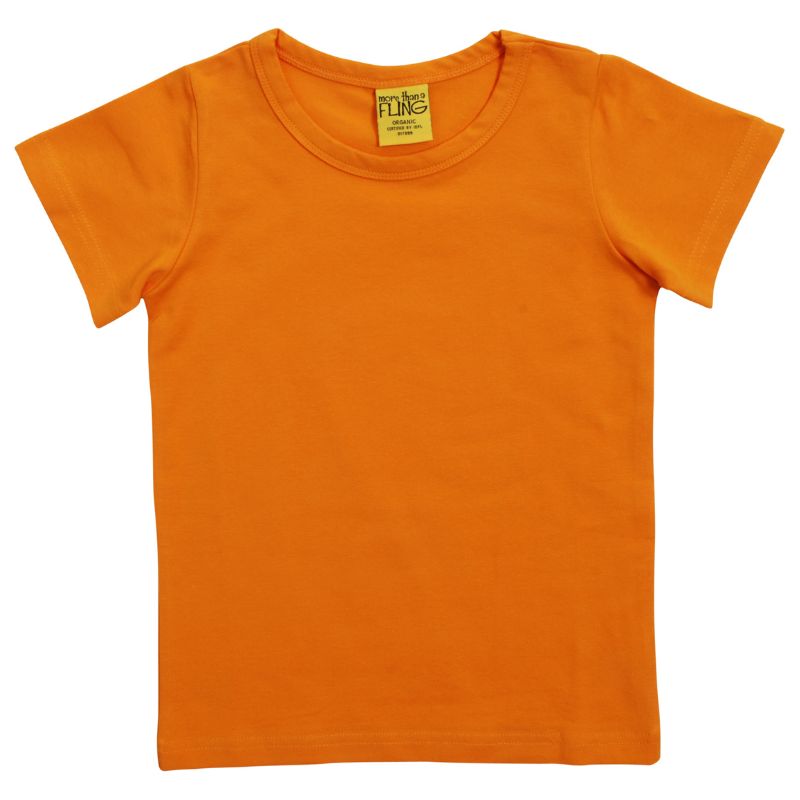 More Than A Fling by DUNS Kids T-shirt - Bright Marigold Orange