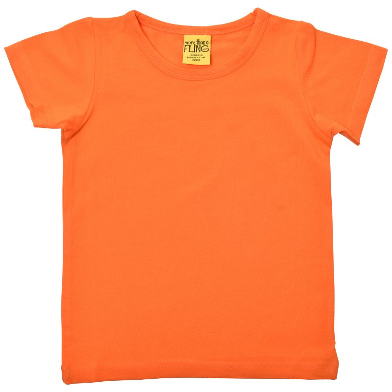 More Than A Fling by DUNS Kids T-shirt - Golden Poppy Orange
