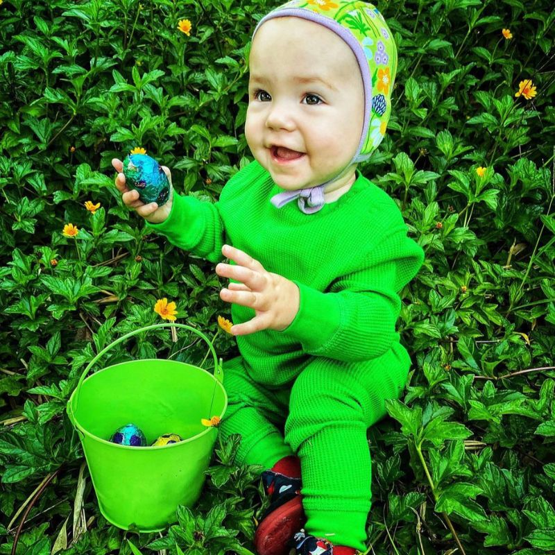 Slugs &amp; Snails Emerald Green Kids Waffle Cotton Set