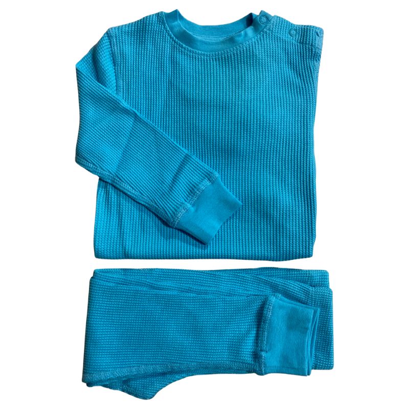 Slugs &amp; Snails Turquoise Blue Waffle Cotton Set