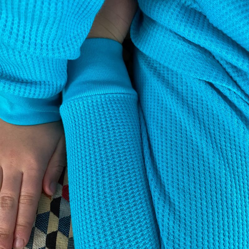 Slugs &amp; Snails Turquoise Blue Waffle Cotton Set