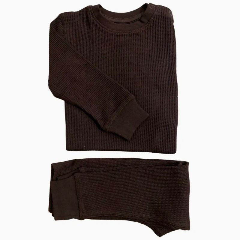 Slugs &amp; Snails Charcoal Black Kids Waffle Cotton Set