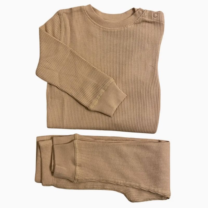 Slugs &amp; Snails Adult Waffle Cotton Set - Leopard Beige