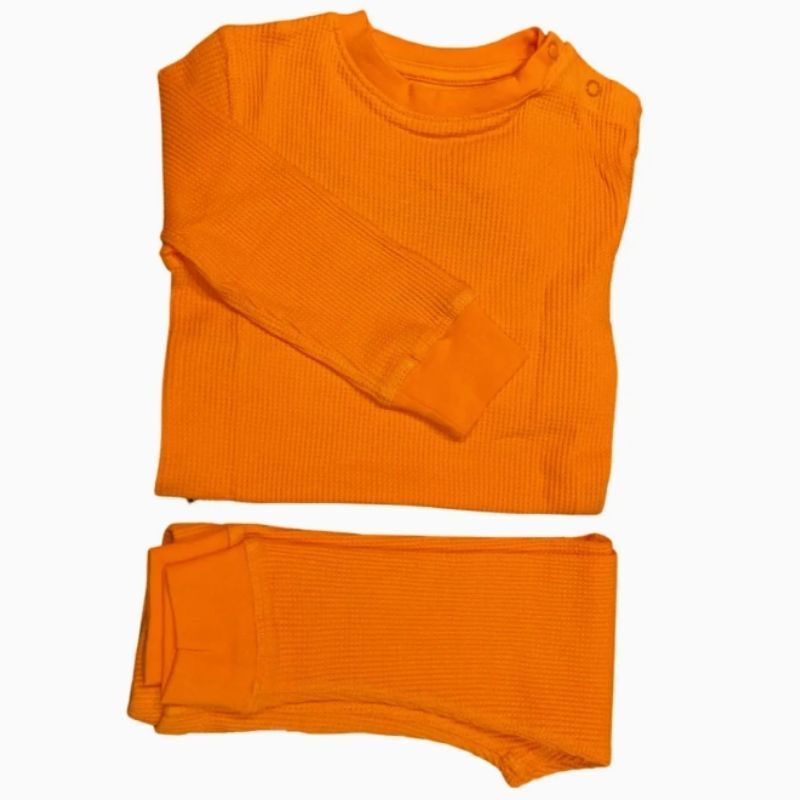 Slugs &amp; Snails Adult Waffle Cotton Set - Sunrise Orange