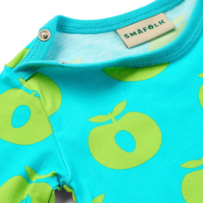 Smafolk Apple Bodysuit - Blue Atoll Closeup