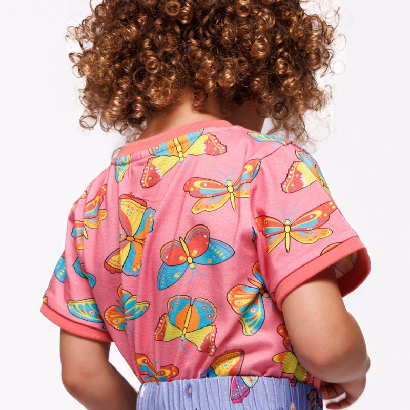 Smafolk Butterfly T-Shirt - Bubblegum Pink