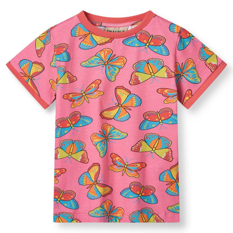 Smafolk Butterfly T-Shirt - Bubblegum Pink