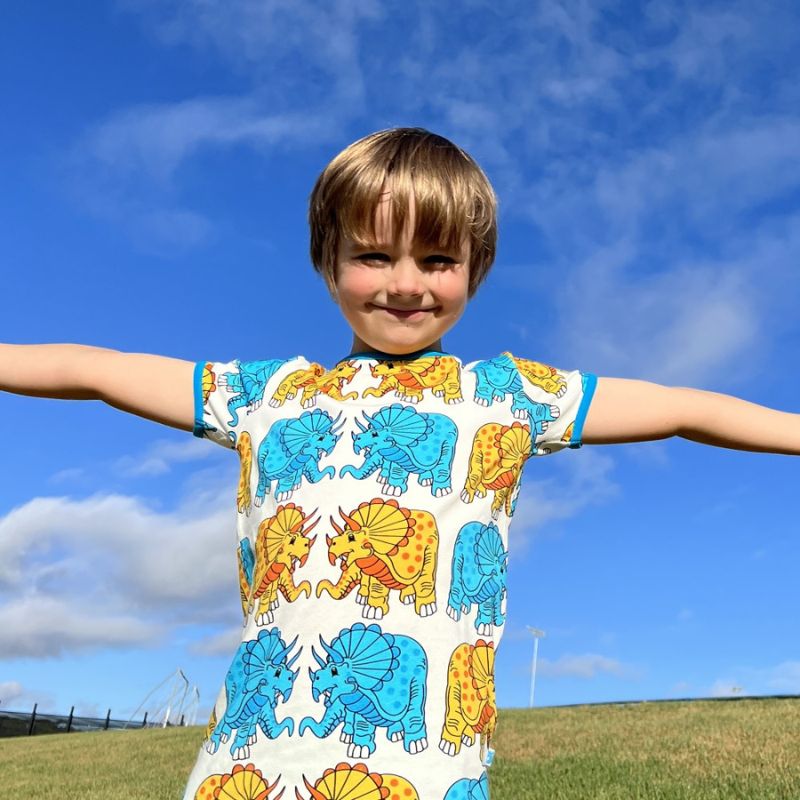 Smafolk Dinosaur T-Shirt - Cream