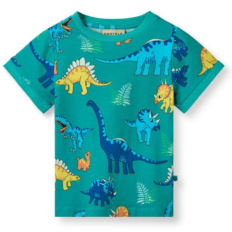Smafolk Dinosaur T-Shirt - Teal