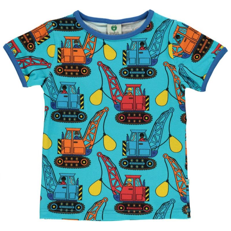 Smafolk Excavator T-Shirt - Blue Atoll