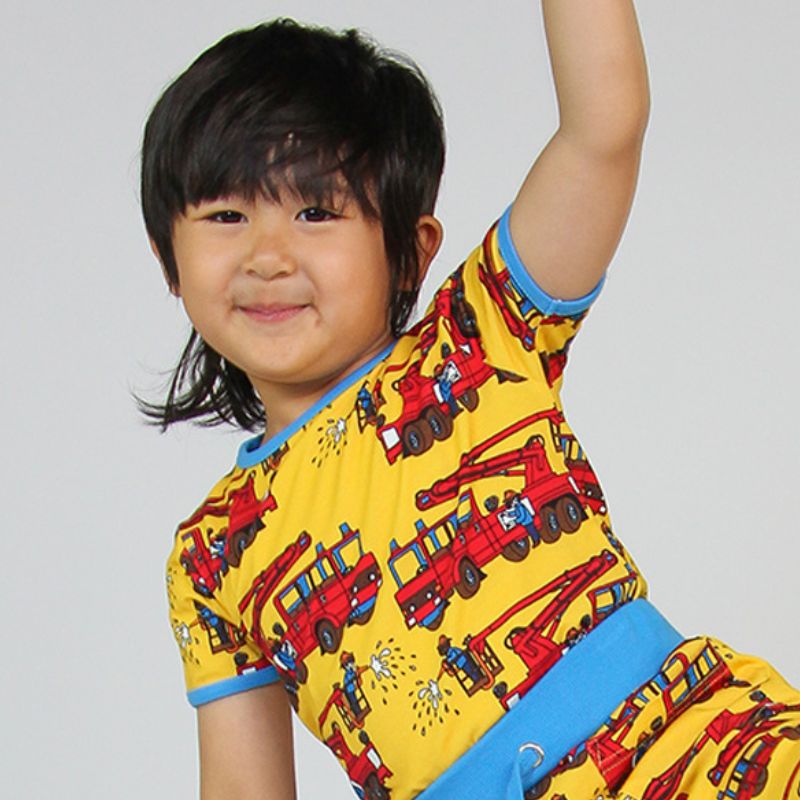 Smafolk Fire Truck T-Shirt - Yellow