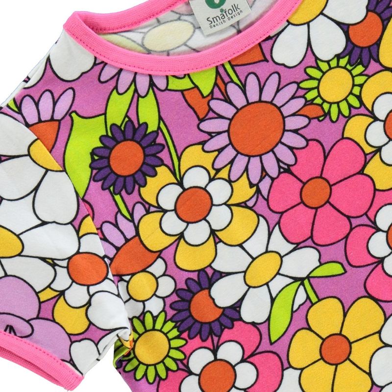 Smafolk Flowers T-Shirt - Spring Pink