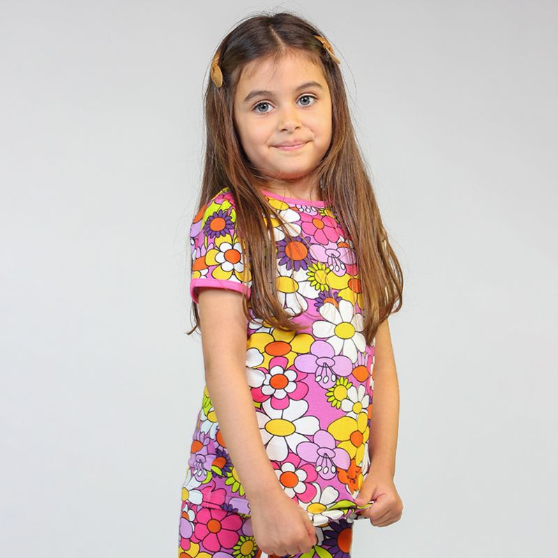 Smafolk Flowers T-Shirt - Spring Pink