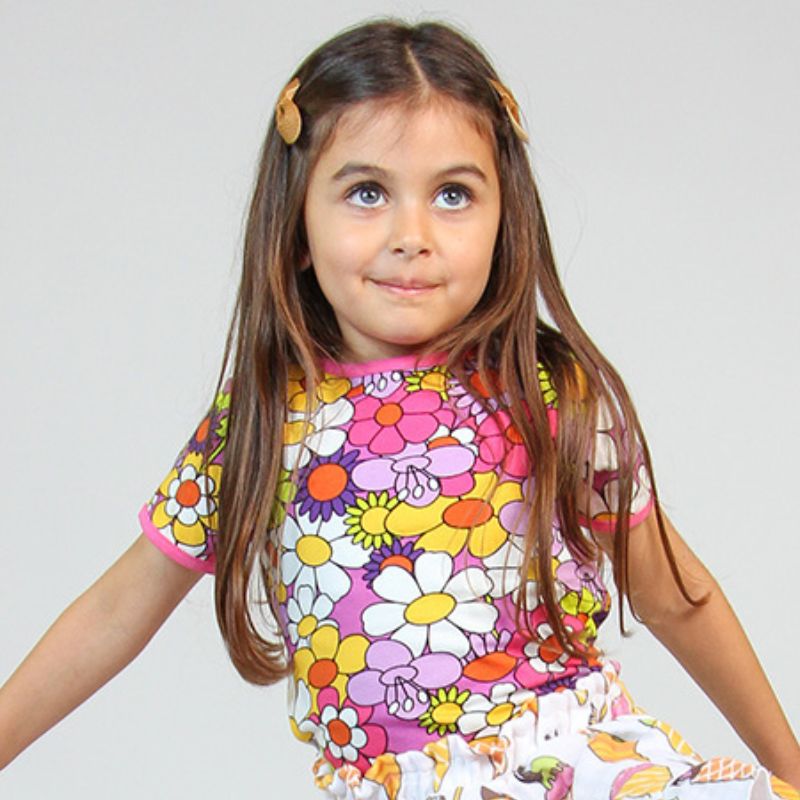 Smafolk Flowers T-Shirt - Spring Pink