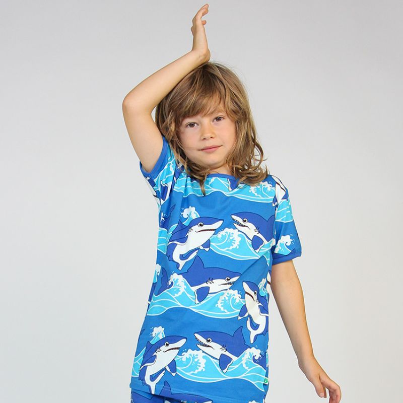 Smafolk Shark T-Shirt - Brilliant Blue