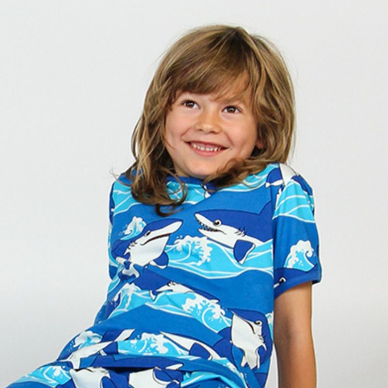 Smafolk Shark T-Shirt - Brilliant Blue