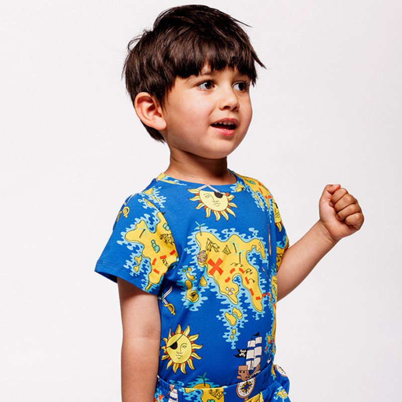 Smafolk Pirate Map T-Shirt - Royal Blue