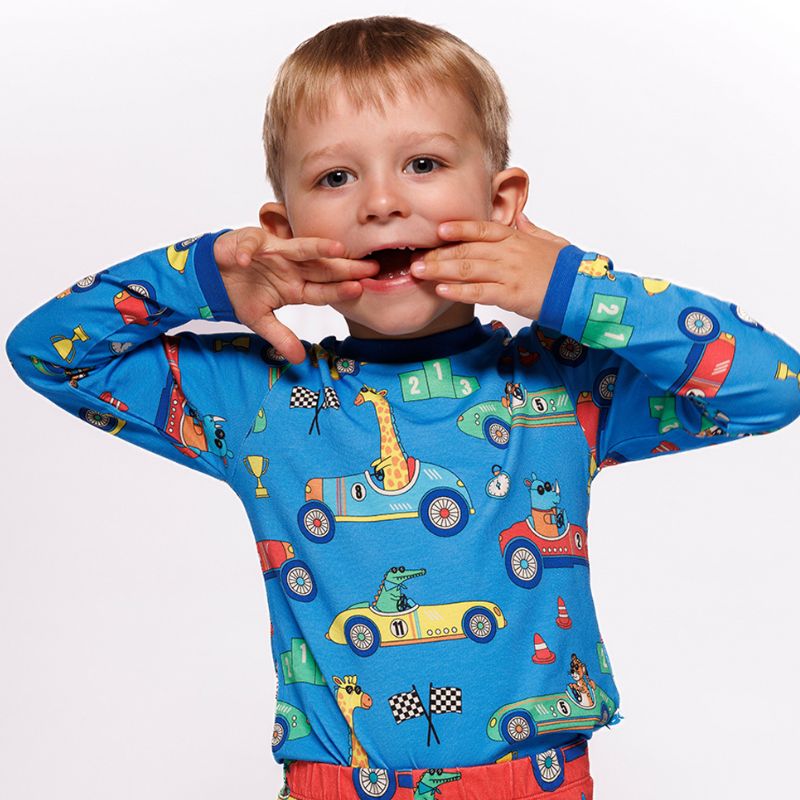 Smafolk Race Car Top - Tropic Sea Blue