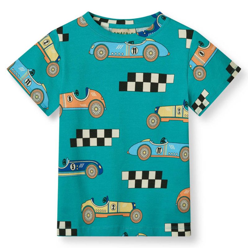 Smafolk Race Car T-Shirt - Teal