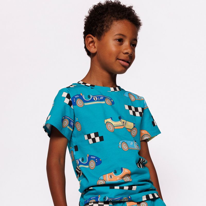 Smafolk Race Car T-Shirt - Teal