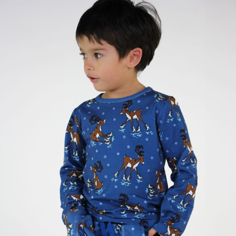 Smafolk Reindeer Top - Federal Blue
