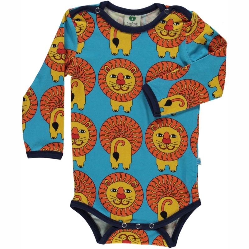 Smafolk Lion Bodysuit - Ocean Blue