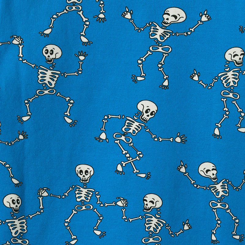 Smafolk Gala Skeletons Top - Brilliant Blue - closeup