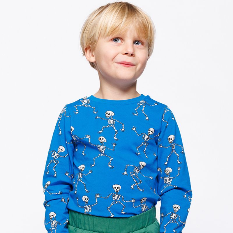 Smafolk Gala Skeletons Top - Brilliant Blue